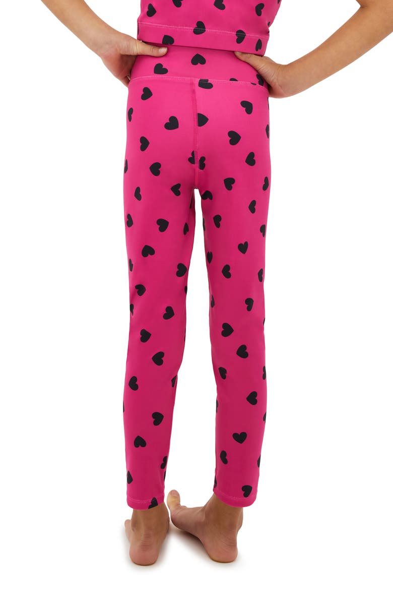 Beach Riot Kids' Little Peppa Heart Print Leggings, Alternate, color, 