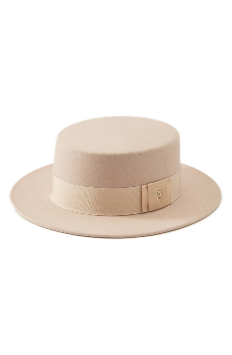 Helen Kaminski Freida Conscious Wool Felt Hat, Main, color, Ecru/ Sand
