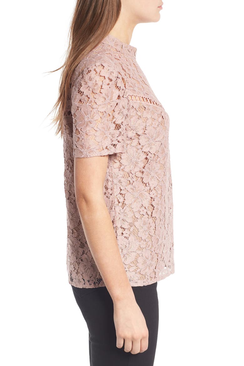 Greyson Lace Top, Alternate, color, ADOBE ROSE