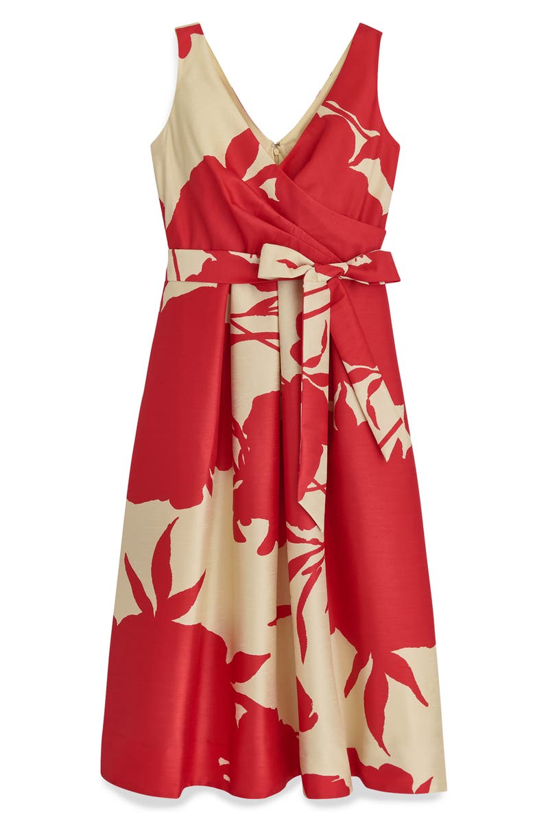 Donna Karan New York Print Tie Waist Fit & Flare Dress, Alternate, color, 
