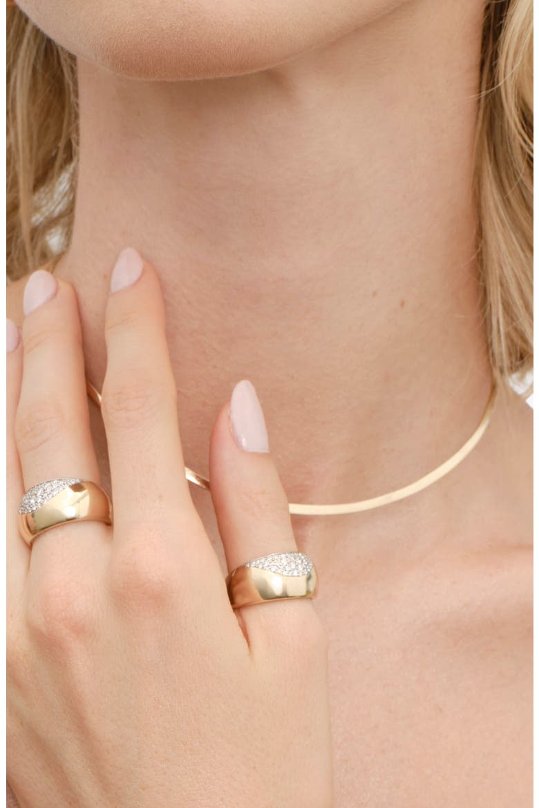 14k Gold Diamond Dipped Ring, Alternate, color, 14K YELLOW GOLD
