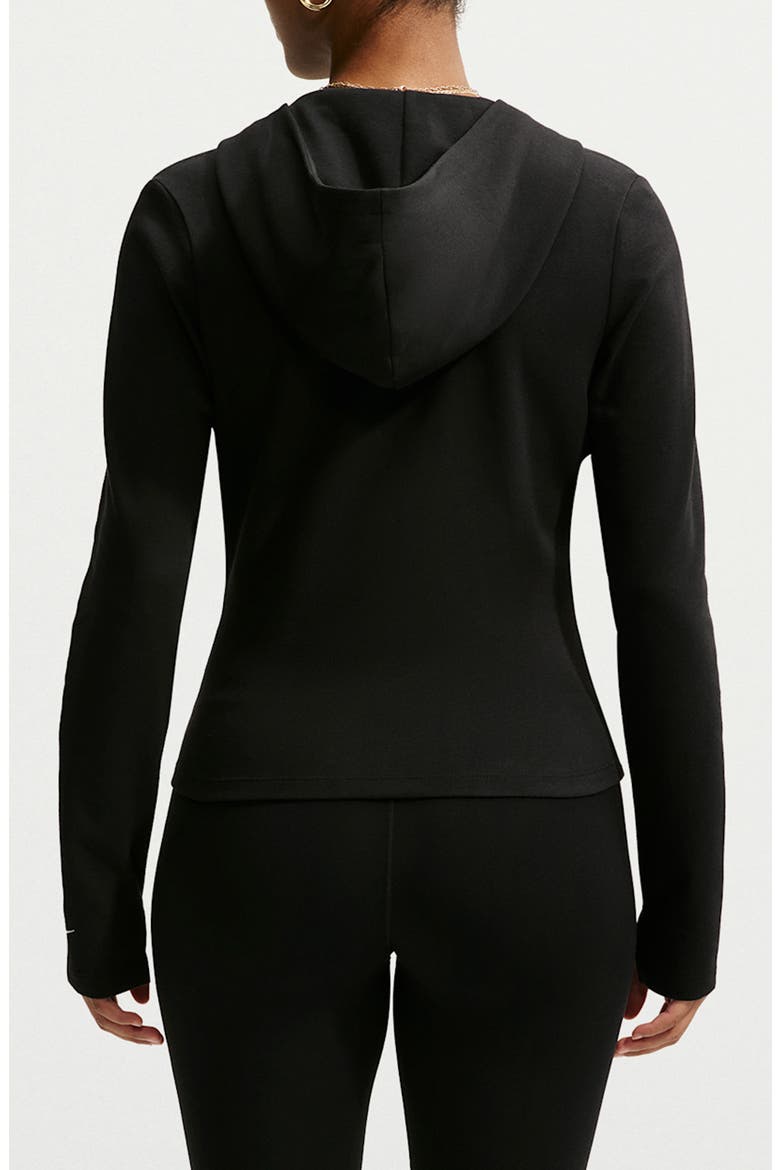 Full Zip Hoodie, Alternate, color, BLACK/ BLACK/ WHITE