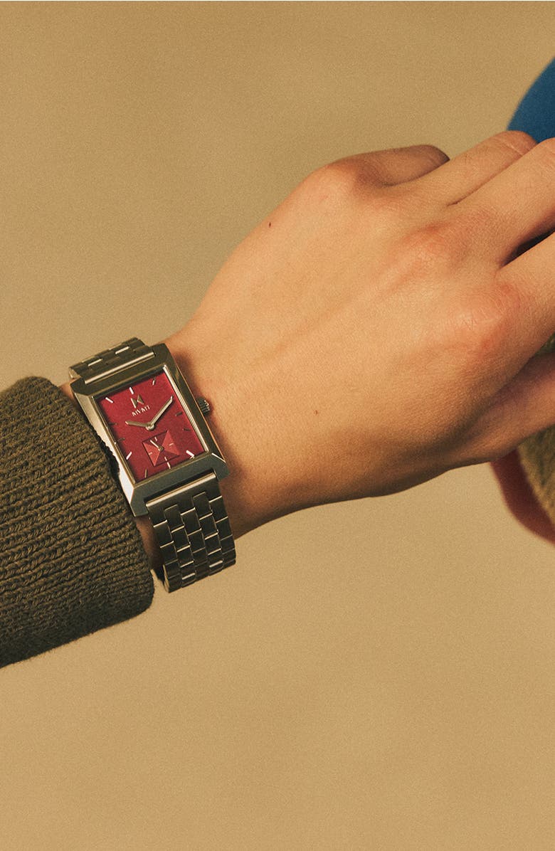 MVMT Newporter Bracelet Watch, 27.5mm, Alternate, color, Red