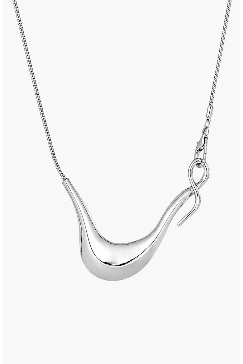 Origin Sculptural Pendant Necklace, Main, color, Silver