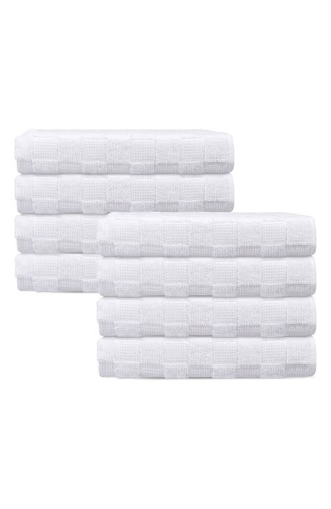 Waffle Terry 8-Piece Turkish Cotton Hand Towels