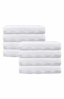 DePera Waffle Terry 8-Piece Turkish Cotton Hand Towels