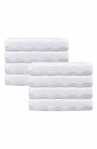 DePera Waffle Terry 8-Piece Turkish Cotton Hand Towels