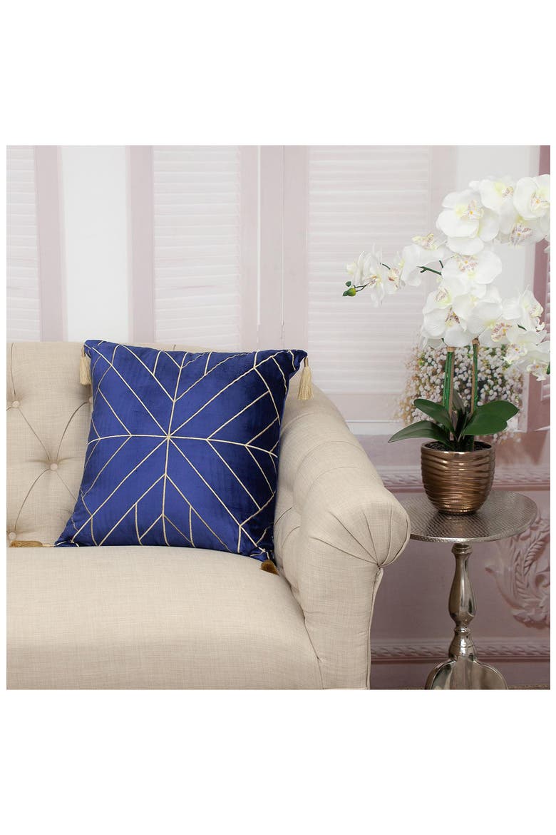 Zella Throw Pillow, Alternate, color, BLUE