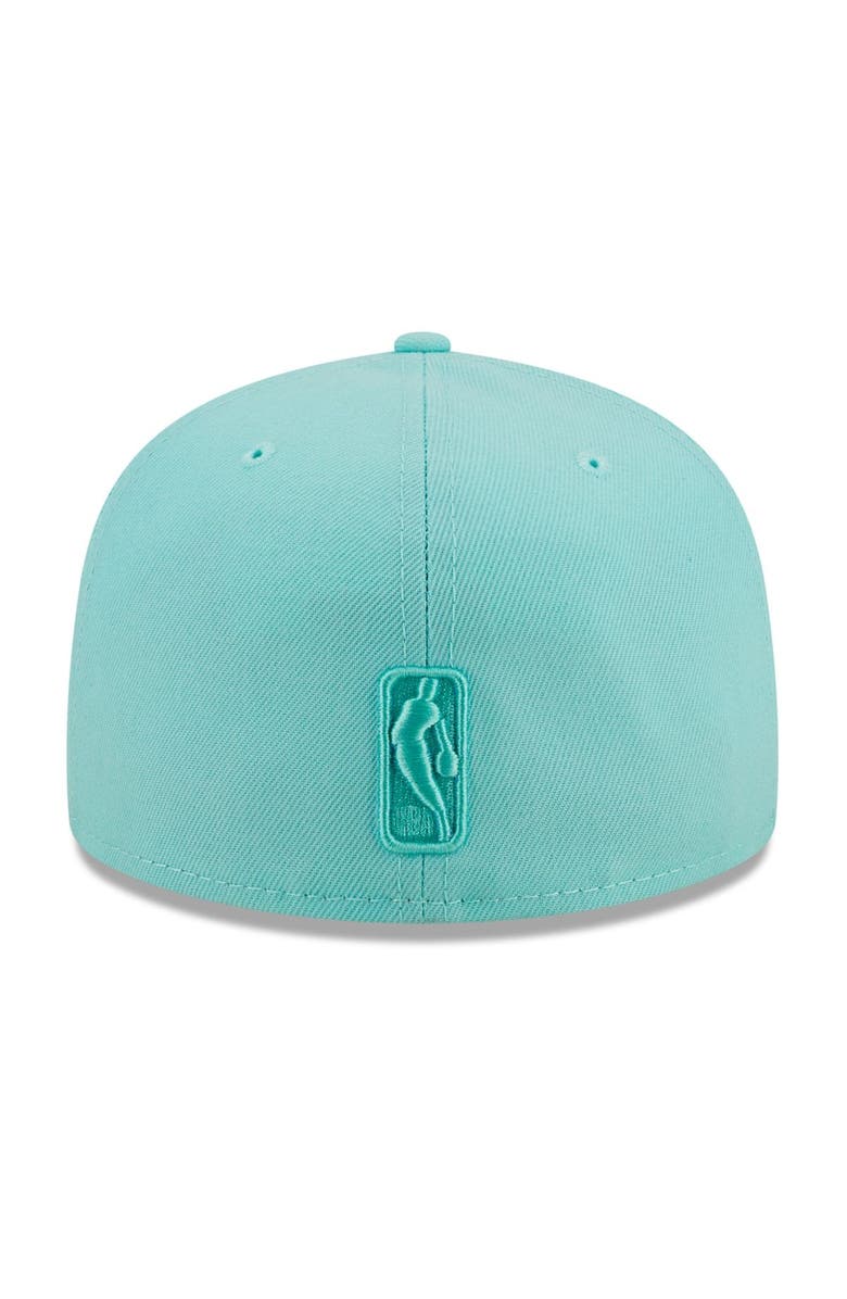 New Era Men's New Era Turquoise New York Knicks Color Pack 59FIFTY Fitted Hat, Alternate, color, 