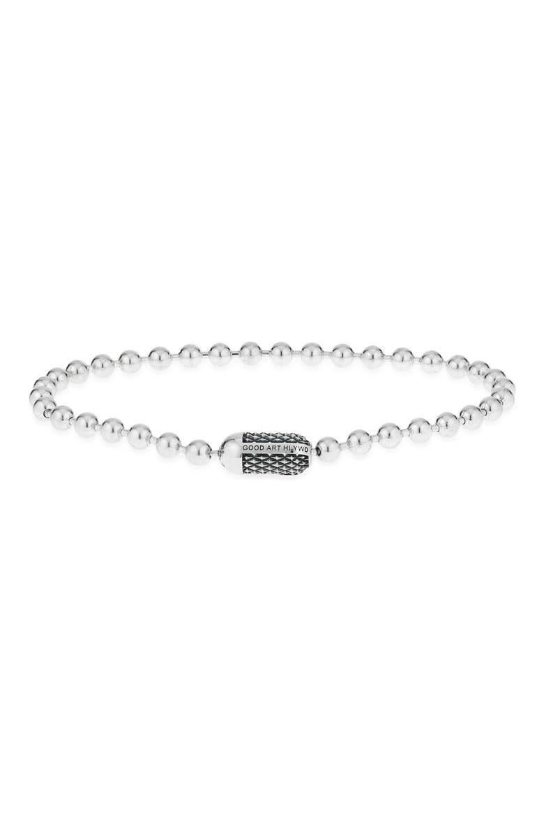 Men's Goosebumps Pop Lock Ball Chain Bracelet, Main, color, STERLING SILVER