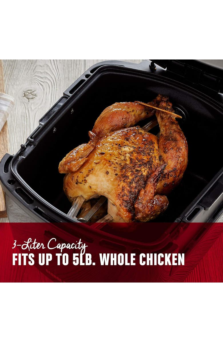 George Foreman Twist N Crisp Air Fryer with Backing Rack, Alternate, color, Black