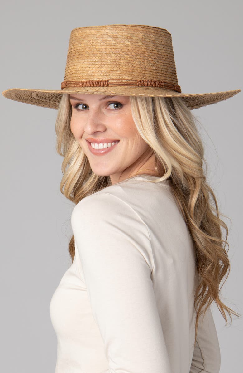 San Diego Hat Telescope Boater Hat, Alternate, color, Tobacco