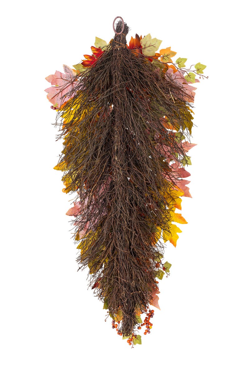 38"H Fall Oversized Sunflower Teardrop, Alternate, color, Orange