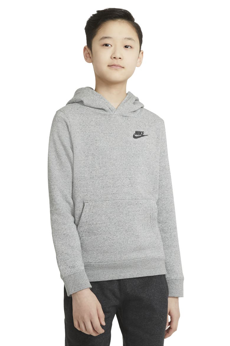 Sportswear Kids' Zero Pullover Hoodie, Main, color, BLACK/ DARK SMOKE GREY