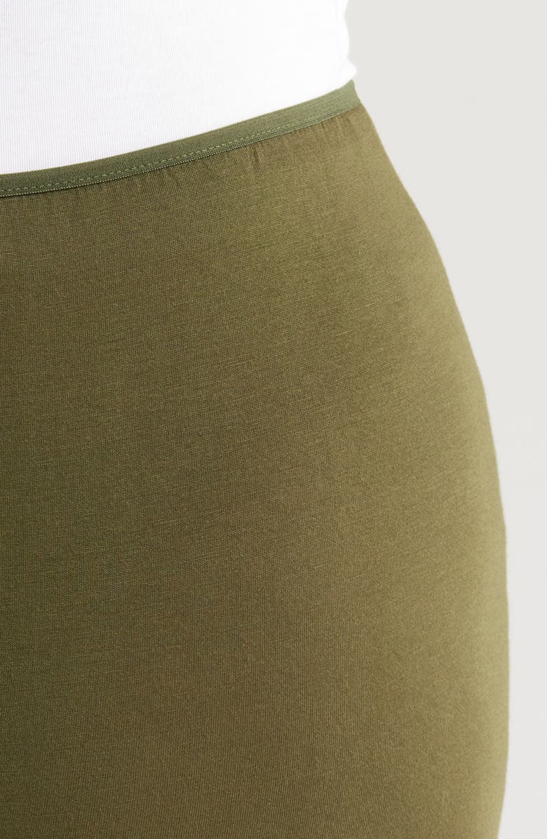 24seven Comfort Apparel Comfortable Ankle Leggings, Alternate, color, Olive