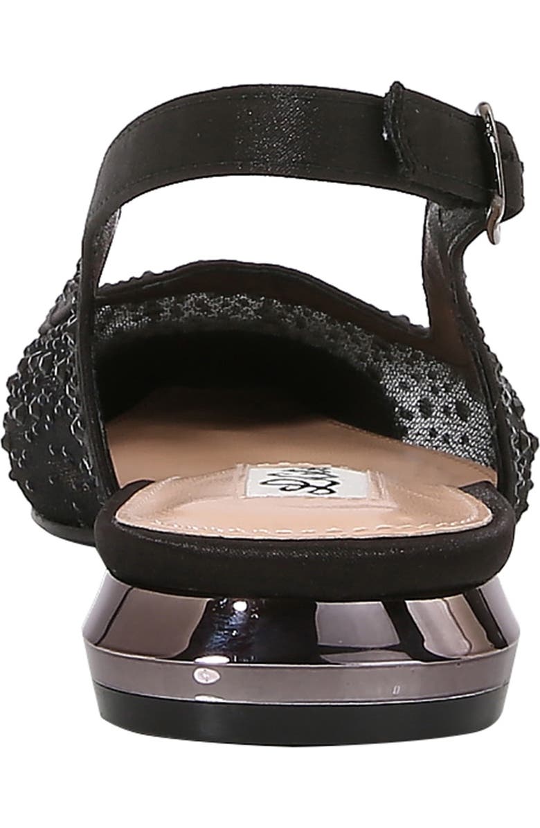 LADY COUTURE Kar Embellished Slingback Flat, Alternate, color, Black