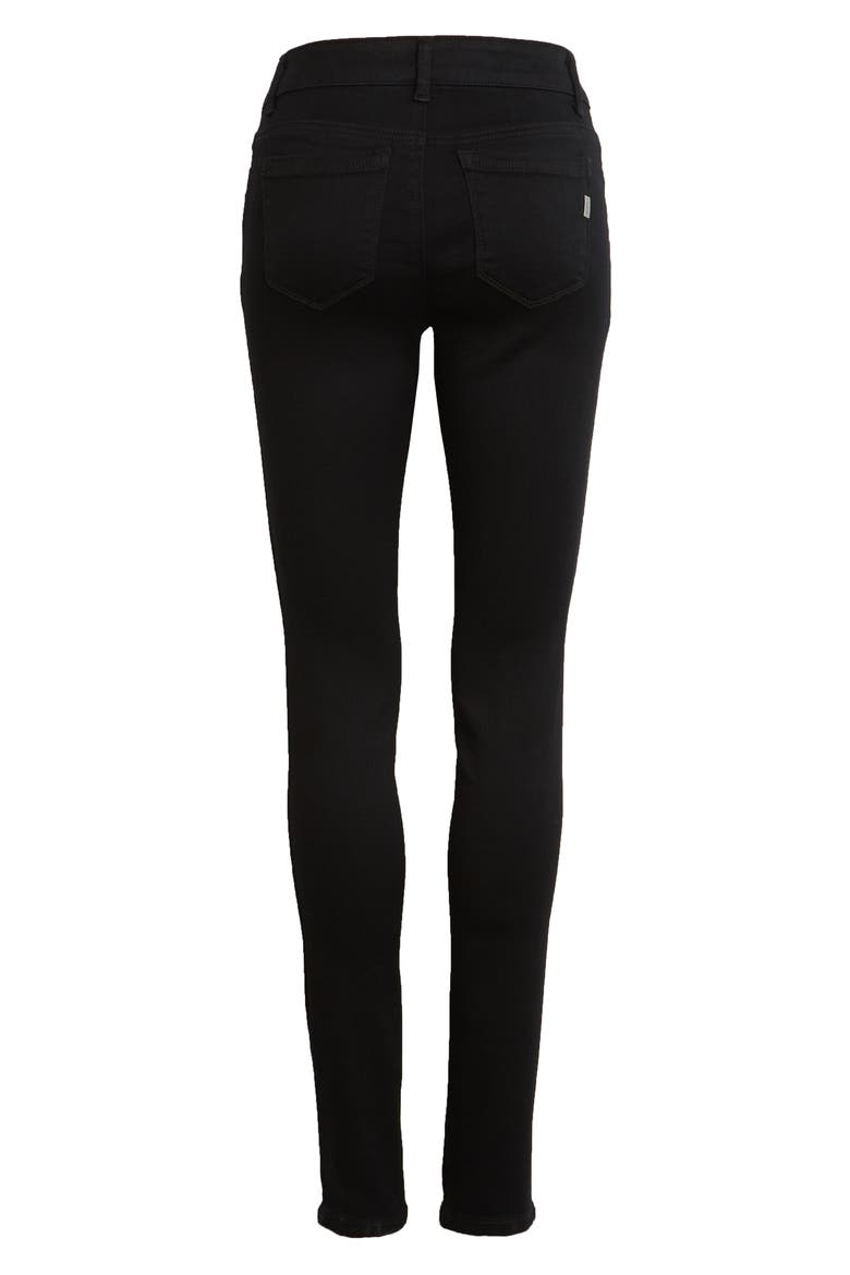 Extra Long Butter Skinny Jeans, Alternate, color, BLACK