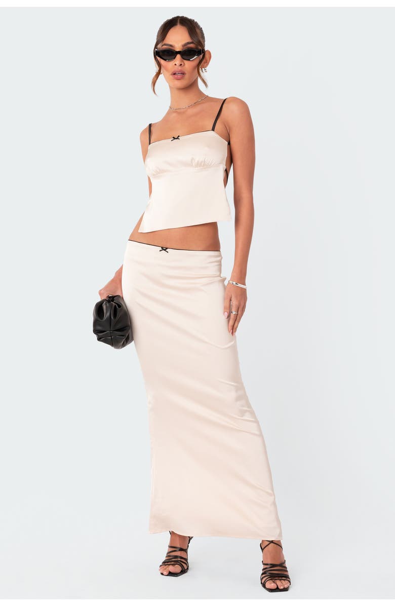 EDIKTED Open Back Satin Camisole, Alternate, color, 