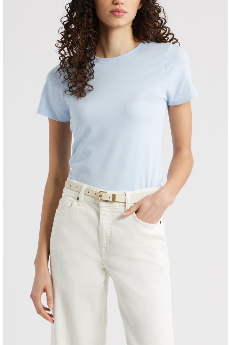 Pima Cotton Blend Crewneck T-Shirt, Main, color, BLUE FLOATY