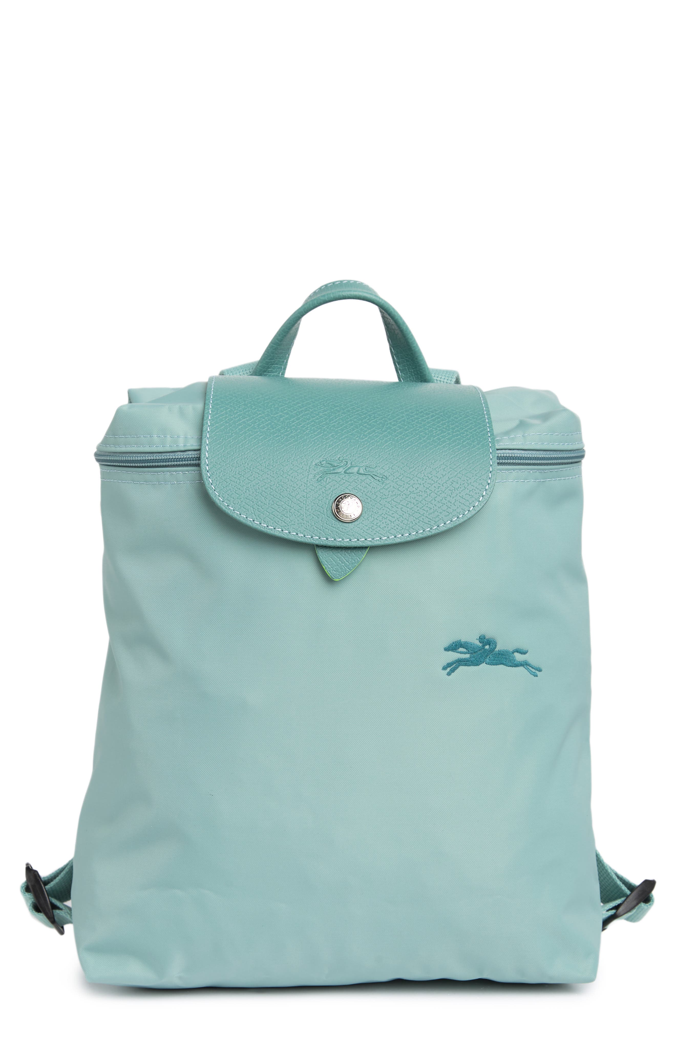 Mini Le Pliage Green Recycled Canvas Backpack, Main, color, LAGOON