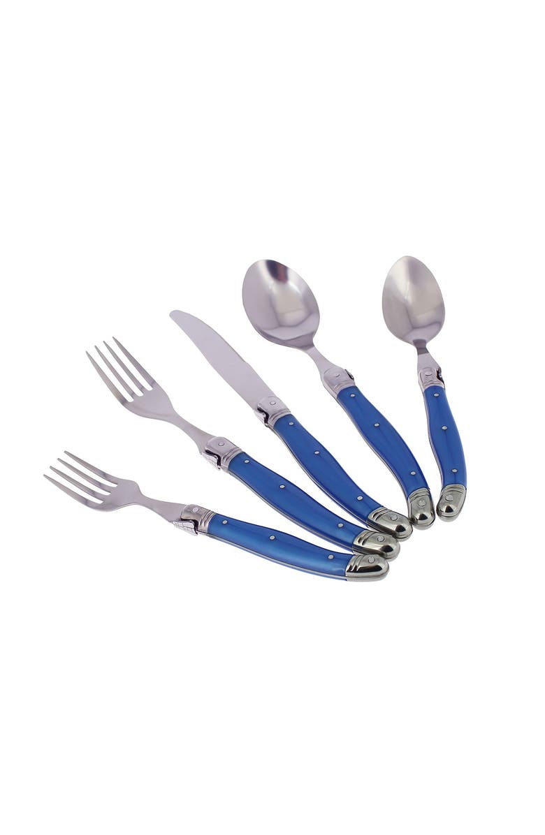 FRENCH HOME 20-Piece Laguiole French Blue Flatware Set, Alternate, color, Blue