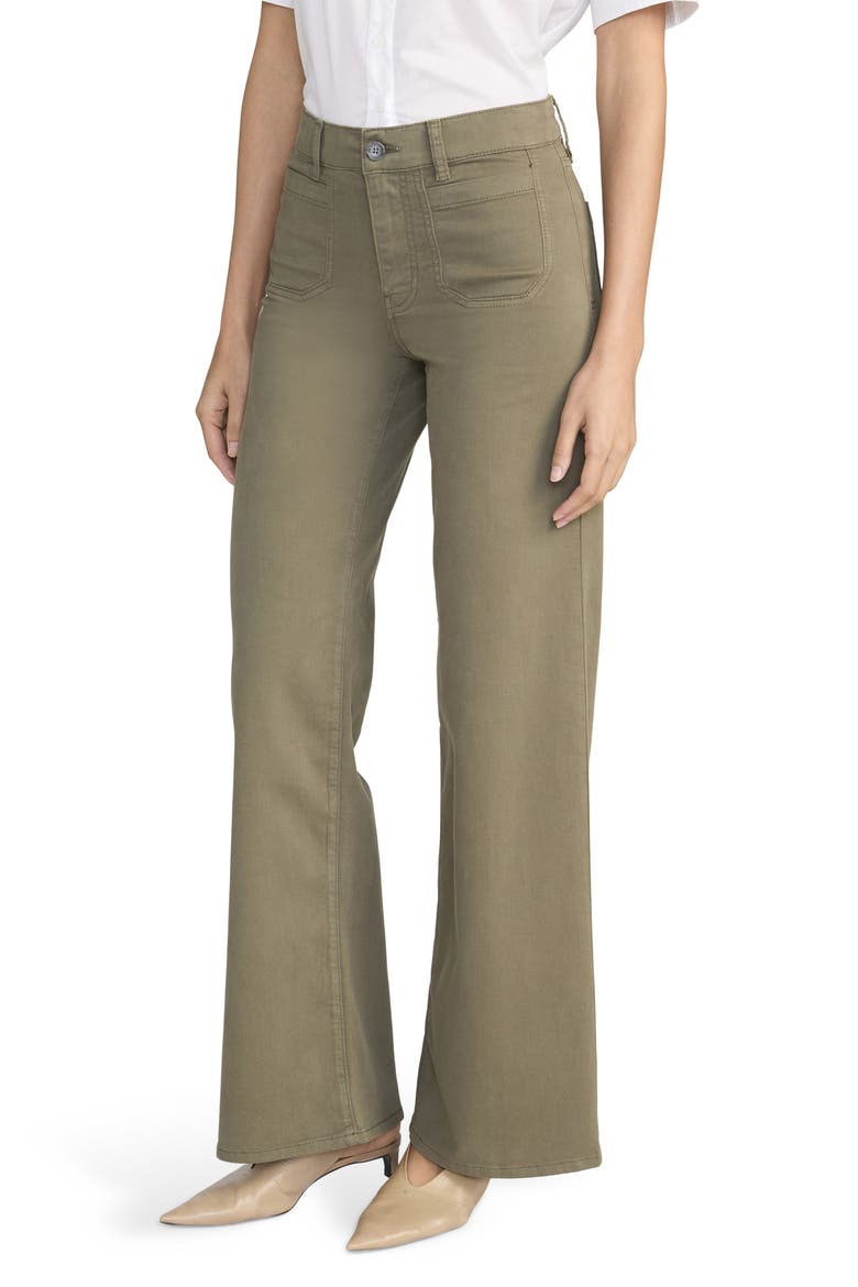 Le Slim Modernist Pocket Palazzo Jeans, Alternate, color, GRASSHOPPER