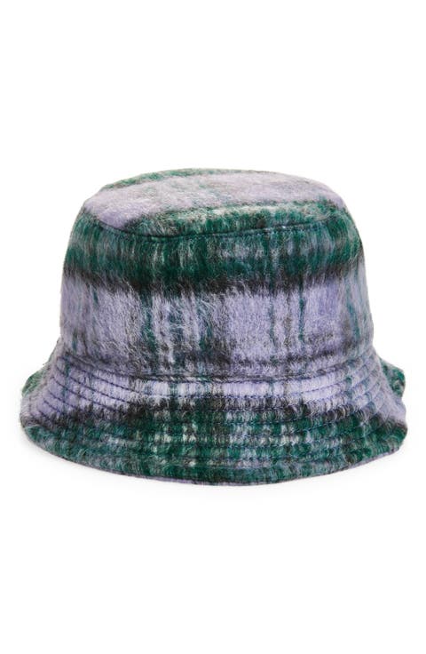Plaid Brushed Bucket Hat