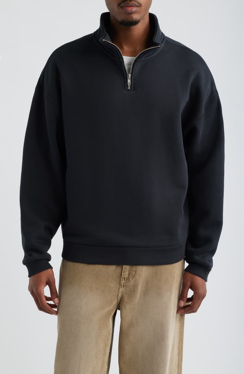 Elwood Oversize Core Quarter Zip Sweatshirt, Main, color, Vintage Black