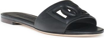 Dolce&Gabbana Bianca Interlock Slide Sandal (Women) | Nordstrom