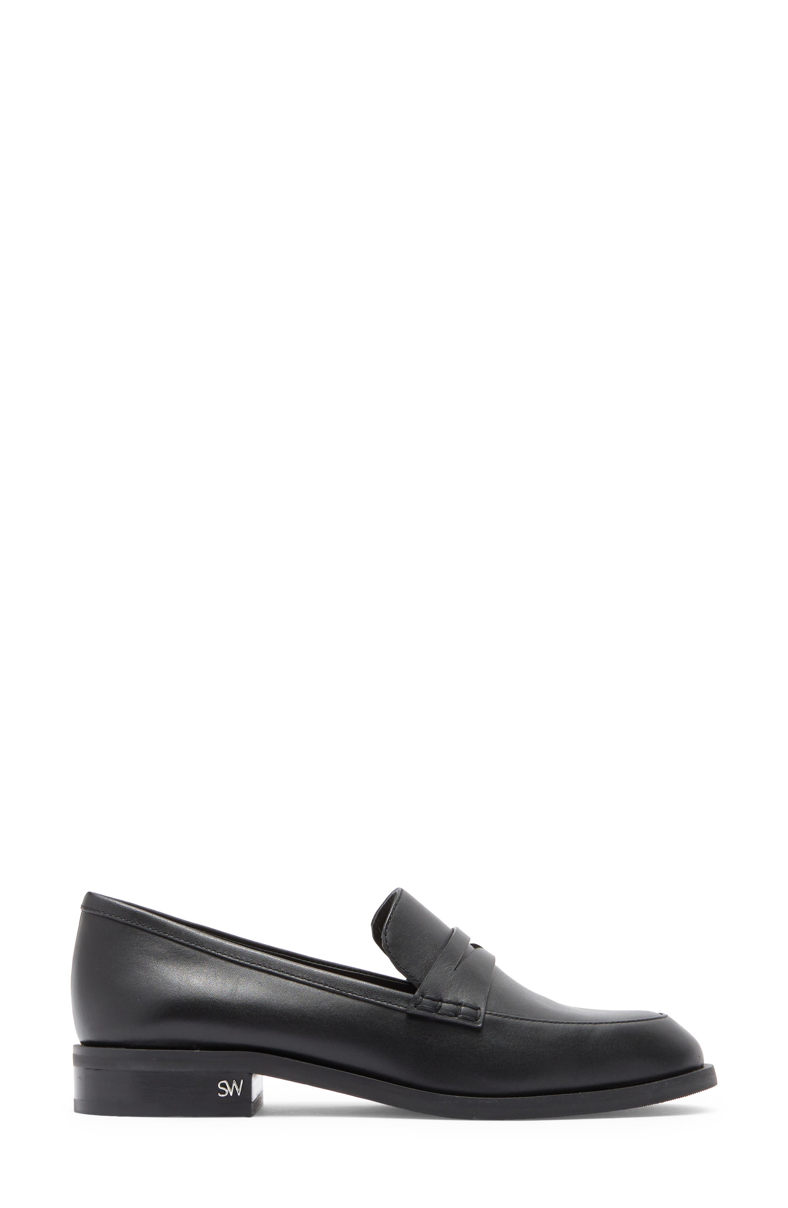 Stuart Weitzman Emi Penny Loafer, Alternate, color, Black