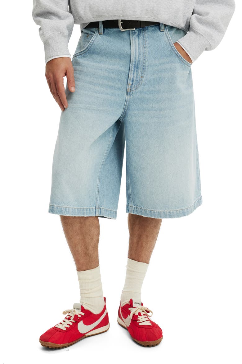 Men's Y2k Super Baggy Jort, Main, color, Dawn Blue
