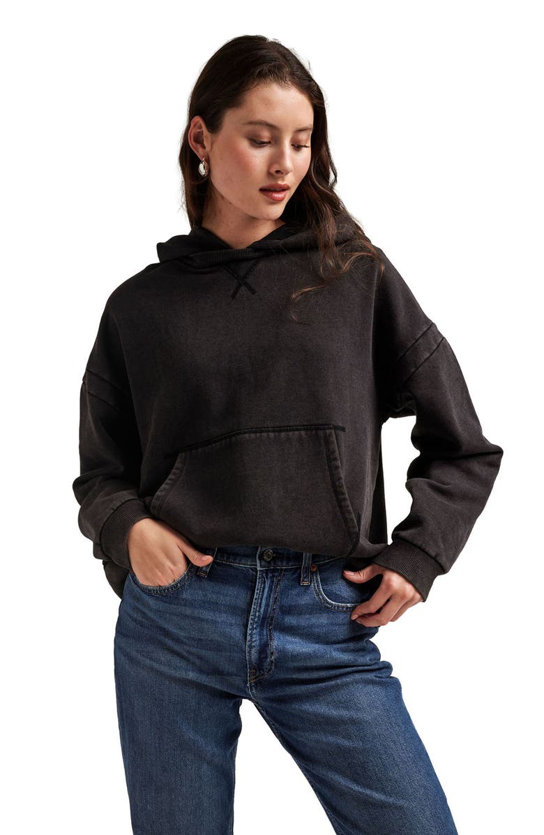 Richer Poorer Women's Recycled Fleece Hoodie, Main, color, Mineral Black