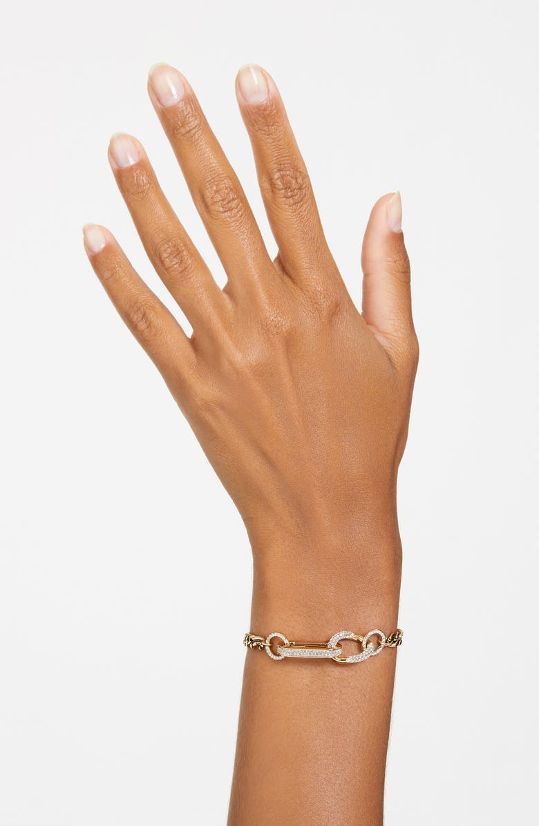 Swarovski Dextera Pavé Swarovski Crystal Chain Bracelet, Alternate, color,