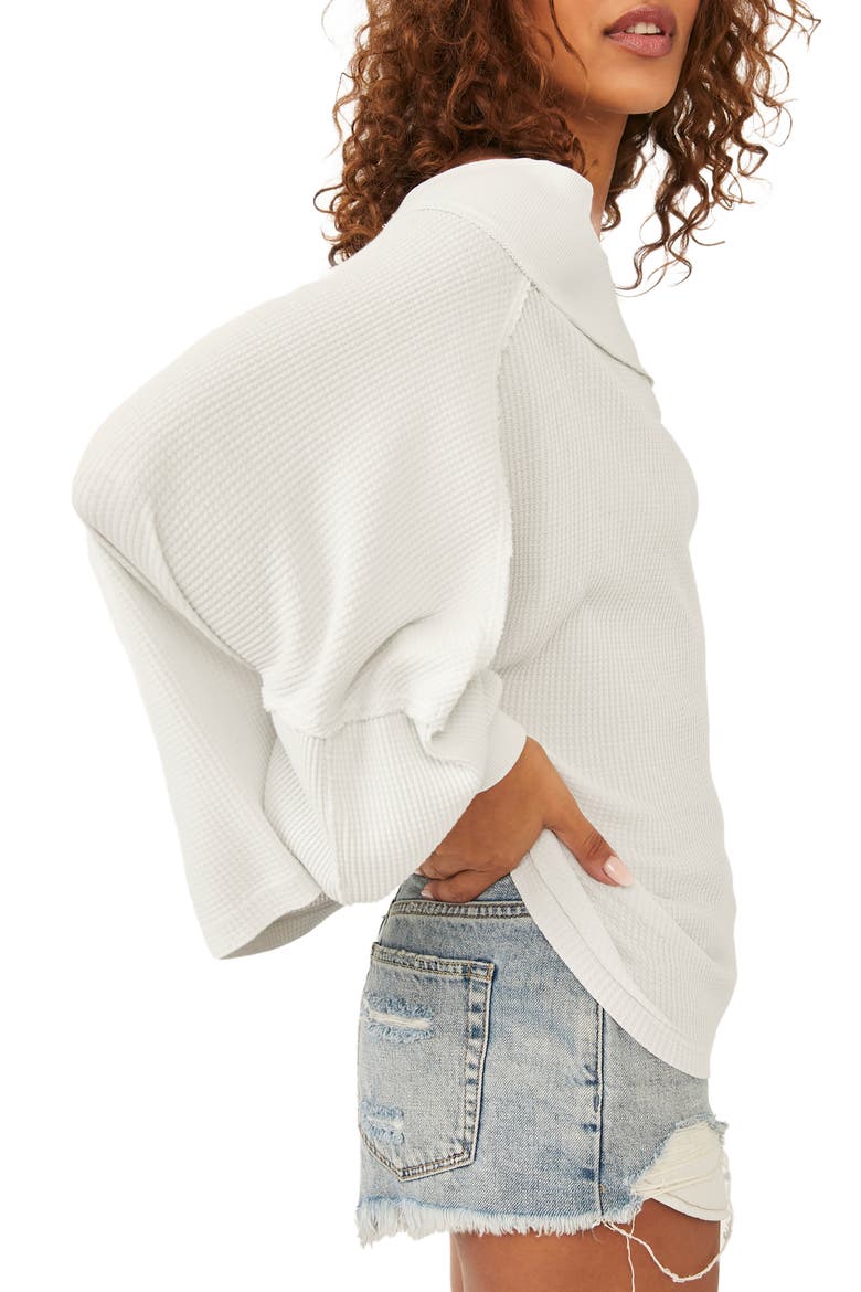 We the Free Close To You Off the Shoulder Pullover, Alternate, color, HEATHER GREY