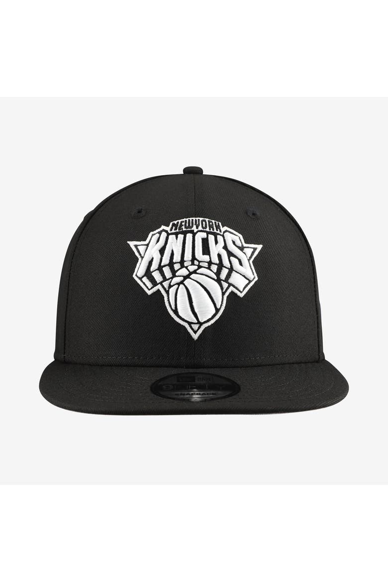 Men's New Era  Black New York Knicks Team 9FIFTY Snapback Hat, Alternate, color, Black