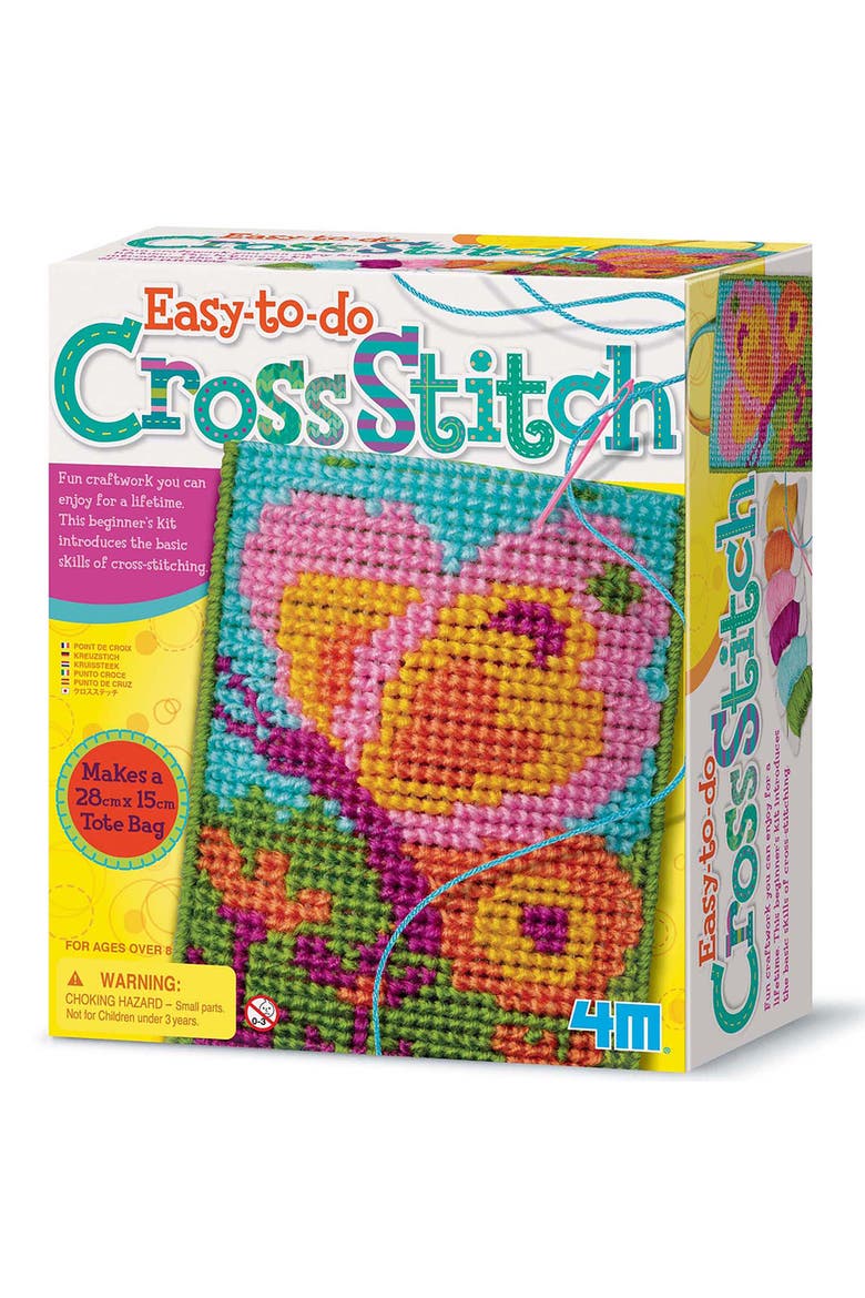 Easy To Do Cross Stitch, DIY Sewing Craft Kit, Kids 8+, Main, color, Multicolored