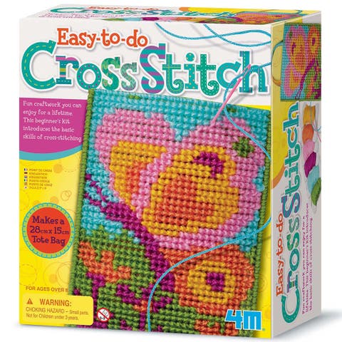 Easy To Do Cross Stitch, DIY Sewing Craft Kit, Kids 8+