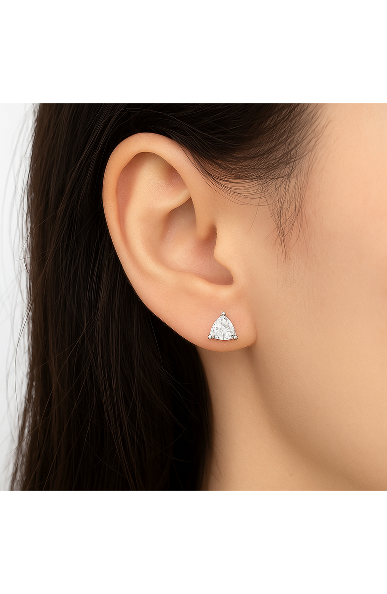 Donatello Gian Sterling Silver Trillion Cut Earrings Set, Alternate, color, Silver