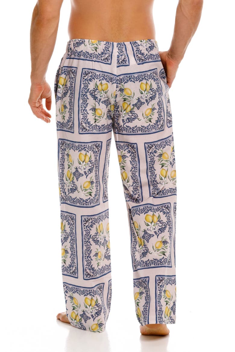 Drew Capri Linen Pajama Pants, Alternate, color, WHITE
