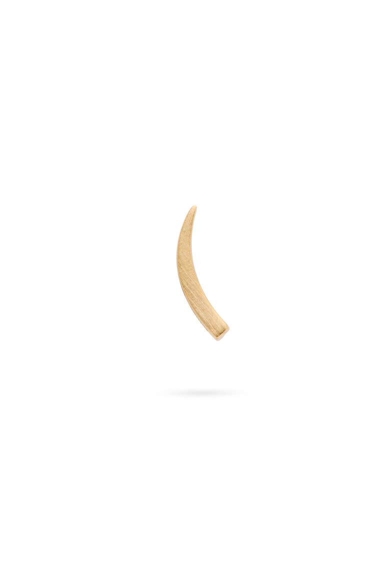 Mini Crescent Moon Single Earring. Handmade in Italy, Main, color, Right Side Gold Plated