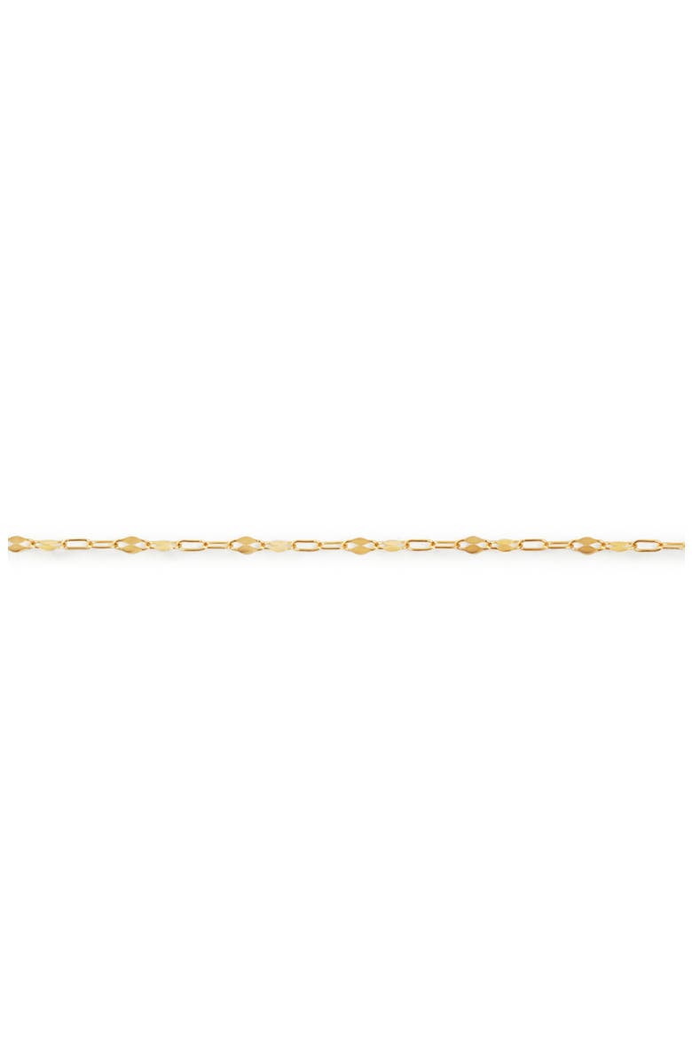 Solid Yellow Gold - Sparkle Link Chain Necklace, Alternate, color, Gold