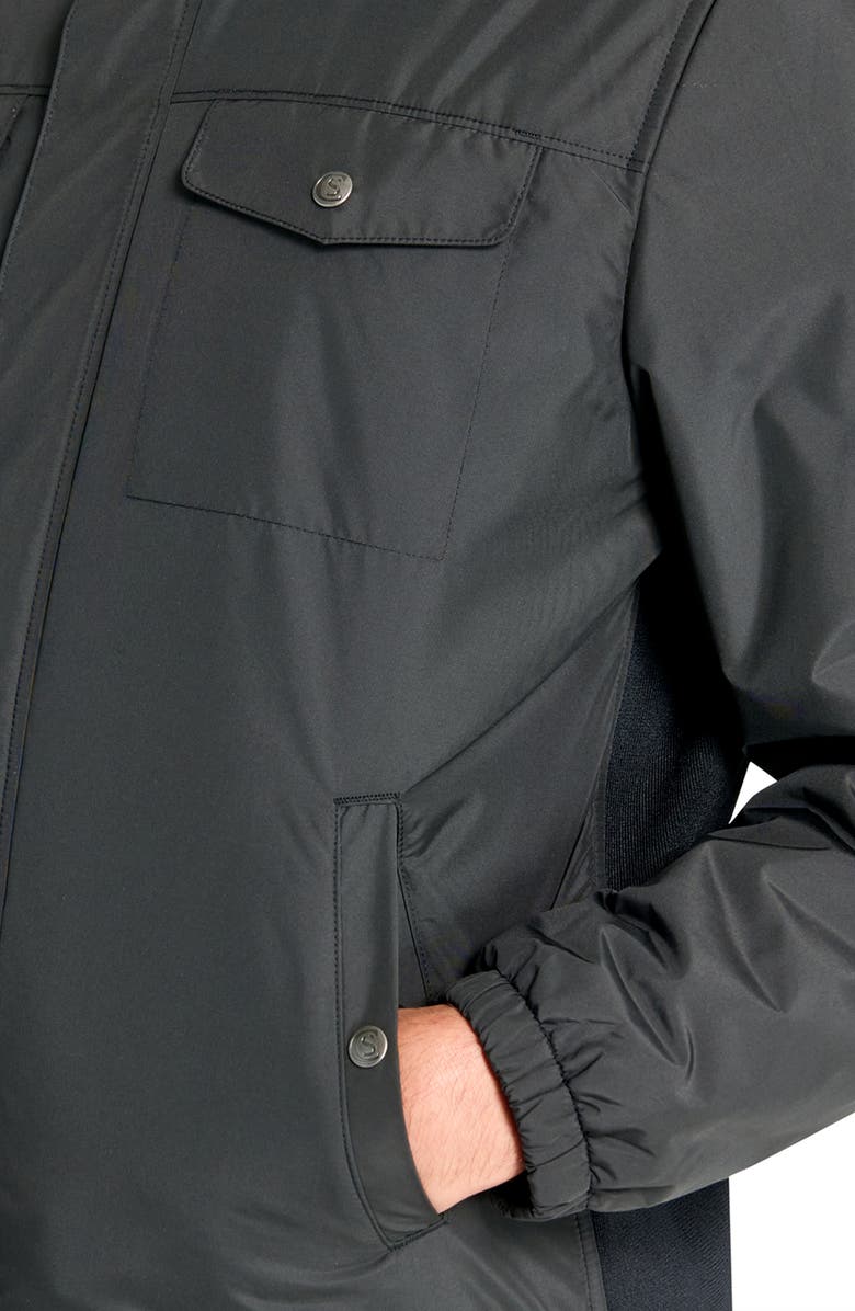 CONSTRUCT Slim Fit Solid Recycled Hybrid Field Jacket, Alternate, color, Black