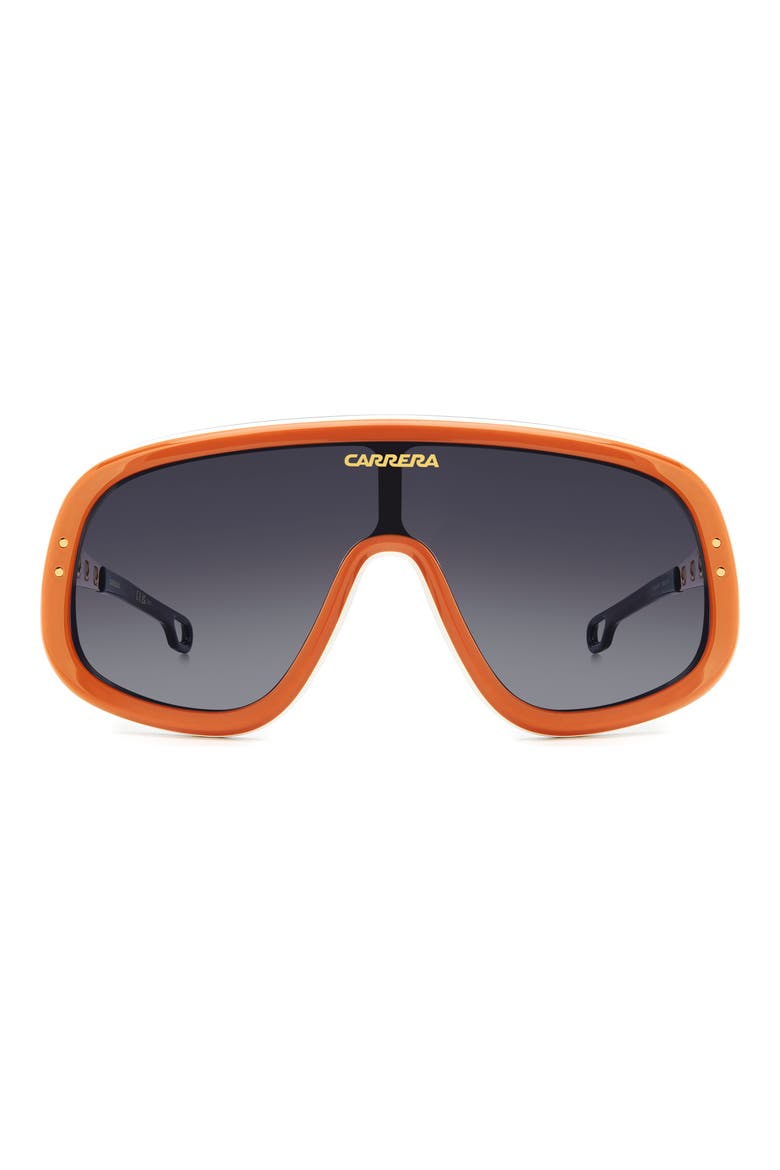 99mm FLAGLAB 17 99mm Shield Sunglasses, Alternate, color, ORANGE GOLD/ DARK GREY SF