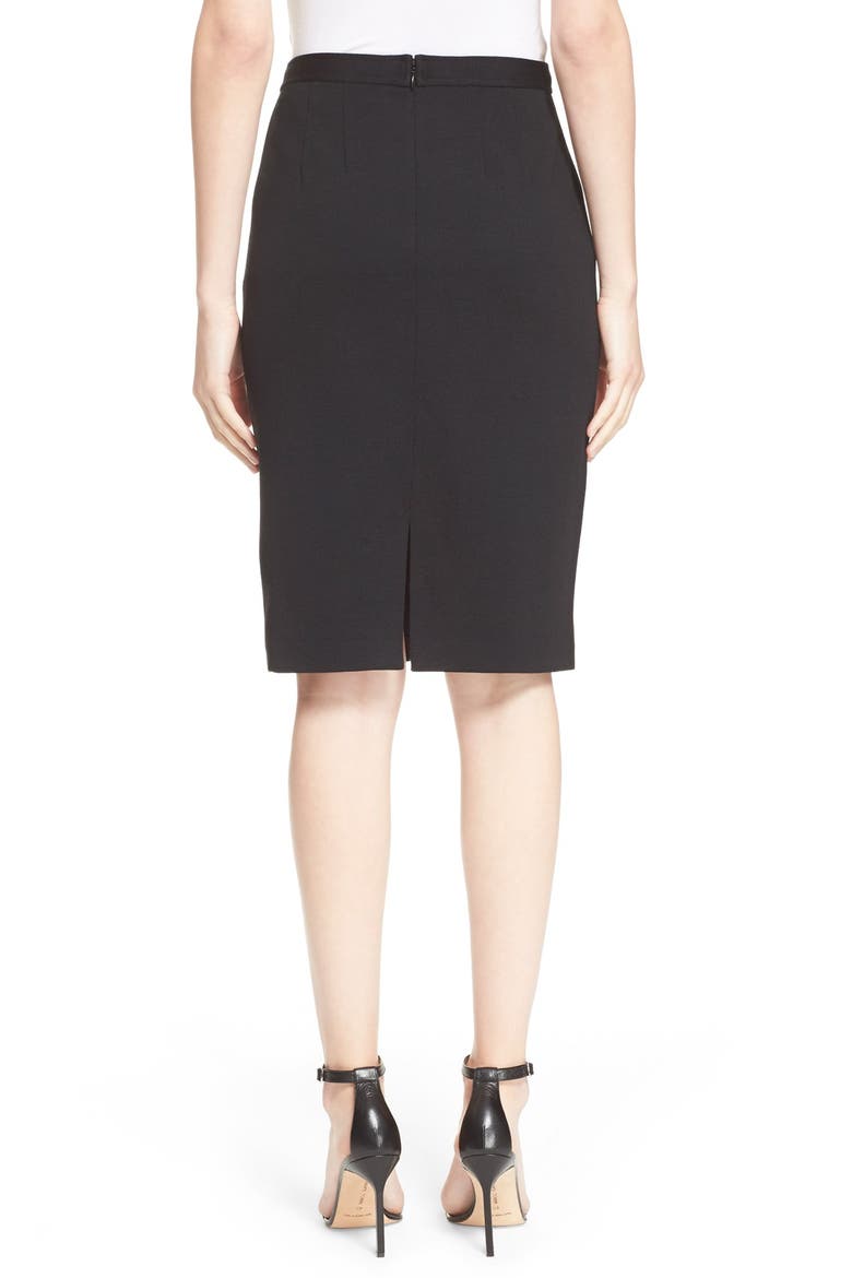 Milano Knit Pencil Skirt, Alternate, color, CAVIAR