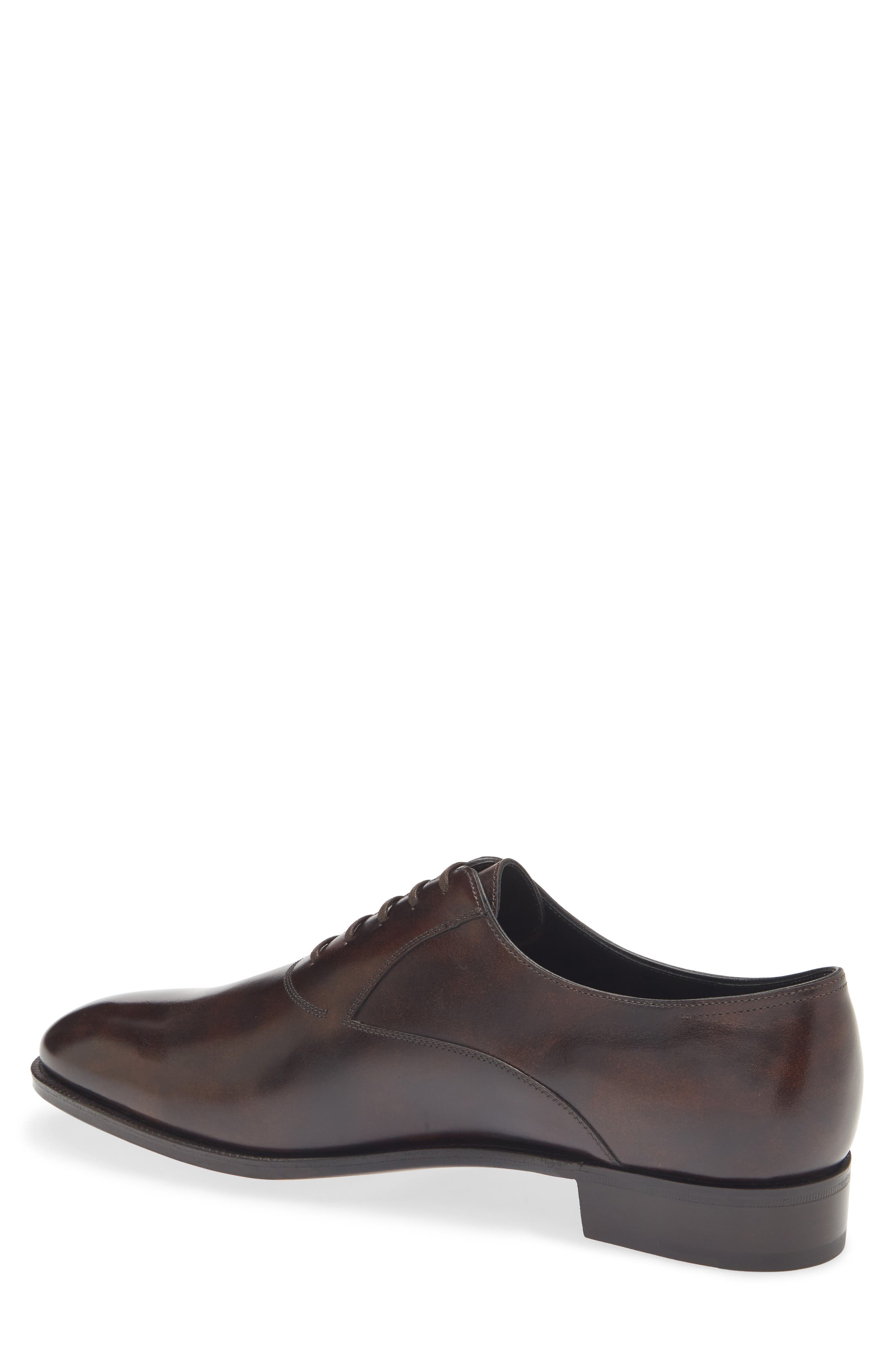 John Lobb Luke Wholecut Oxford, Alternate, color, Dark Brown
