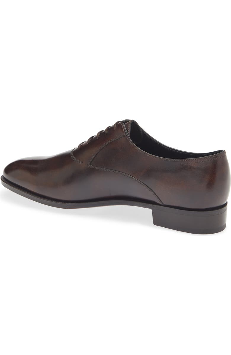 John Lobb Luke Wholecut Oxford, Alternate, color, Dark Brown