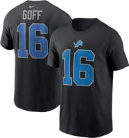Nike Men's Nike Jared Goff Black Detroit Lions Name & Number T-Shirt