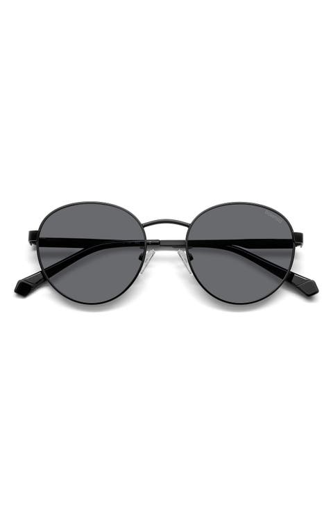 52mm Polarized Round Sunglasses