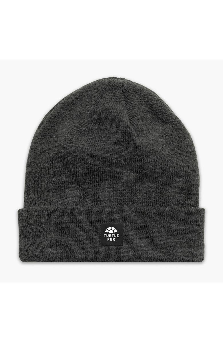 Turtle Fur Explorer Cuffed Beanie, Main, color, Charcoal