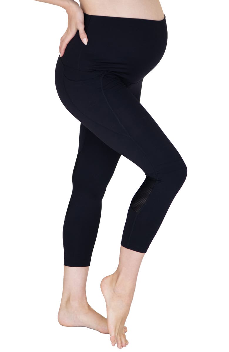 Angel Maternity Sports 3/4 Maternity Leggings, Alternate, color, 